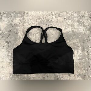 Like new lululemon energy bra long line black size 10